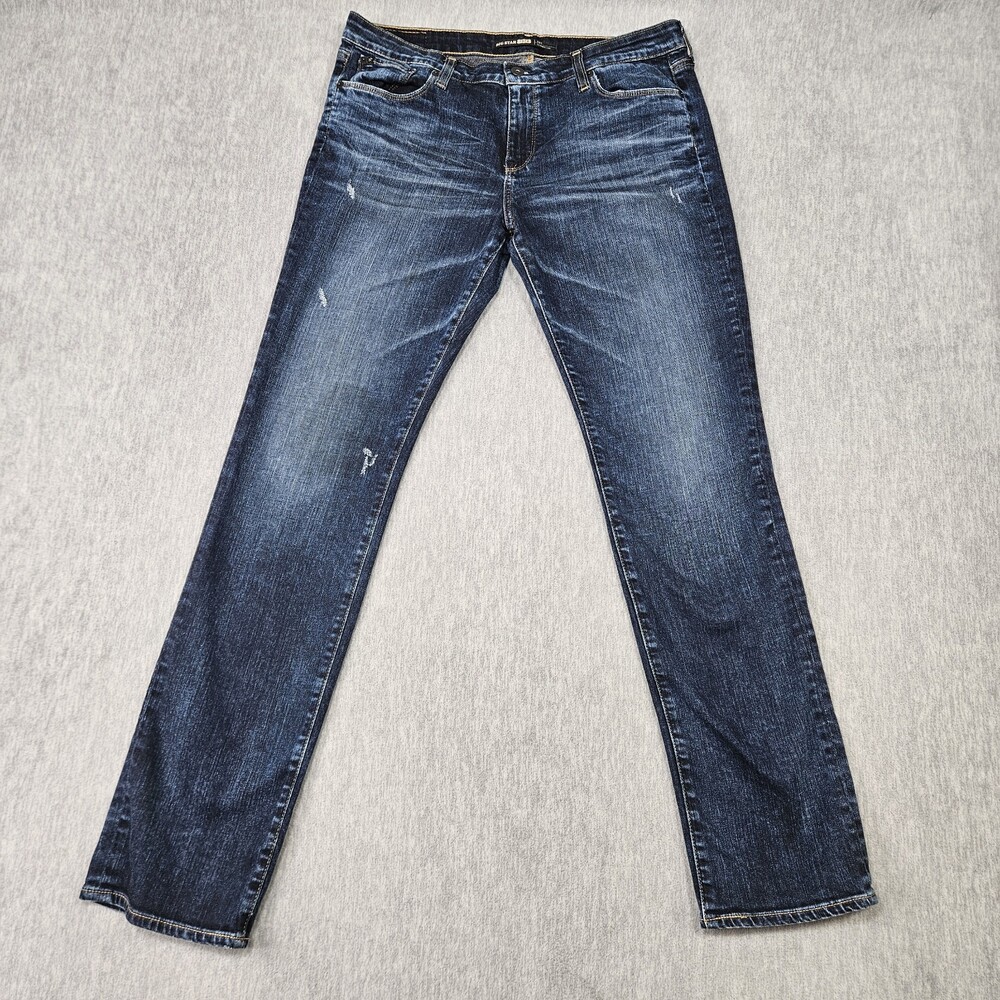 Big Star Jeans Womens 32R Kate Straight Leg Blue Distressed